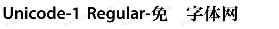 Unicode-1 Regular字体转换